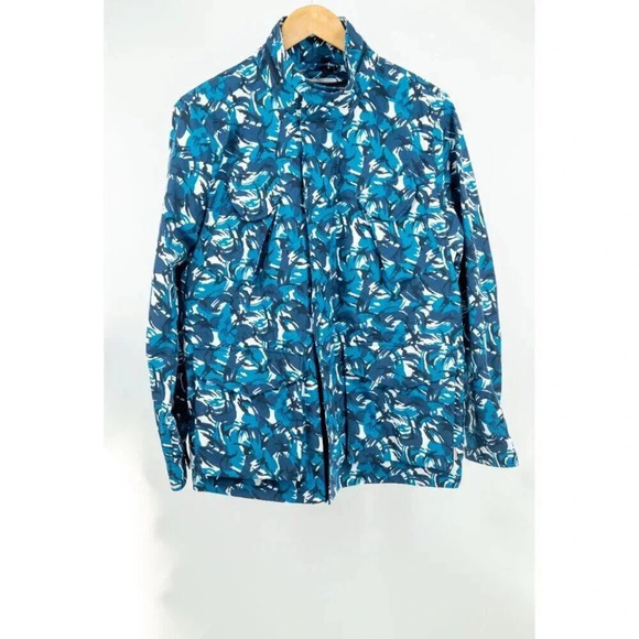 Orlebar Brown Sutherland Camo water wind resistant Field Jacket Lake Blue | Med - Picture 4 of 16